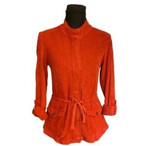 Saturday Sunday Anthropologie Burnt Orange Full Zip Casual Jacket Size XS